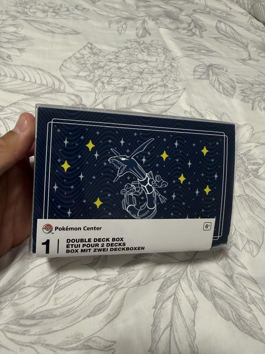 Pokemon center exclusive playmat, pin, deck box