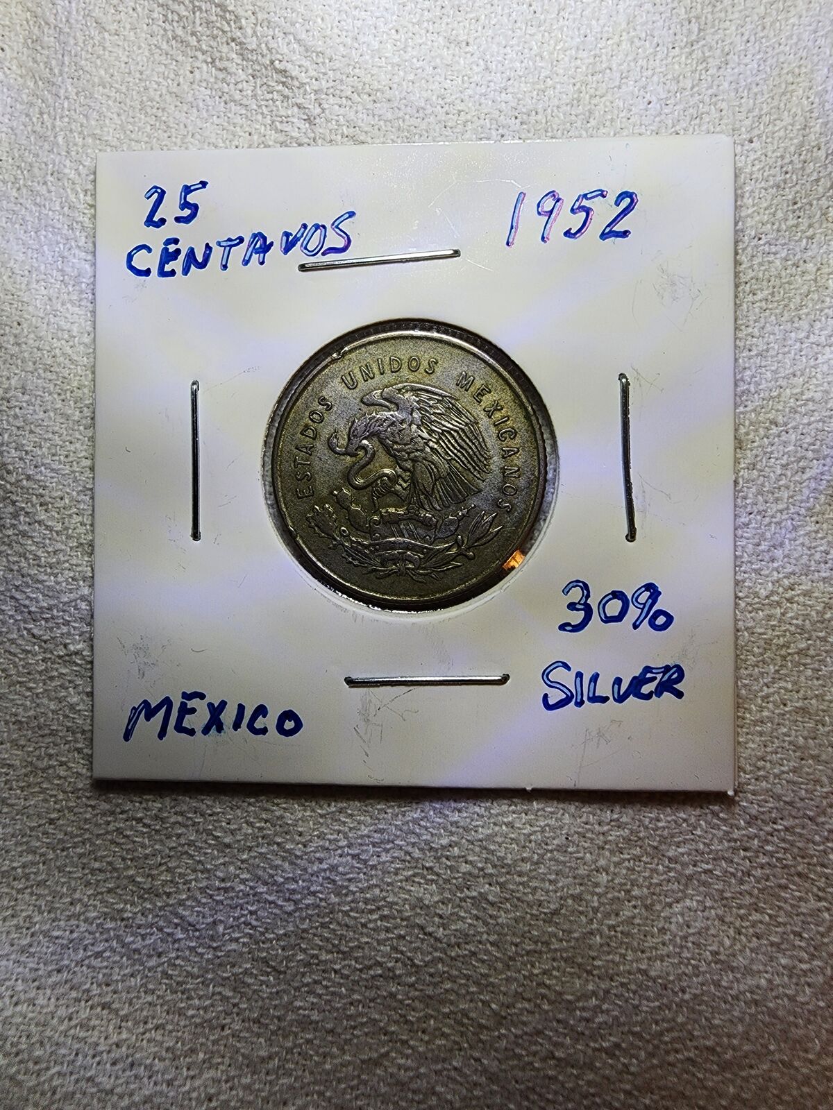 1952 Mexico 25 Centavos - 30% Silver