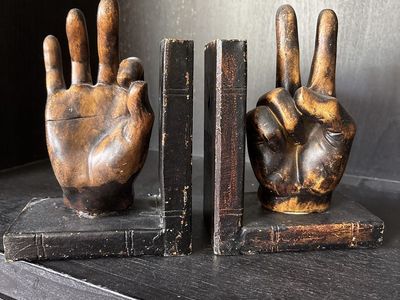 Bookends, hands