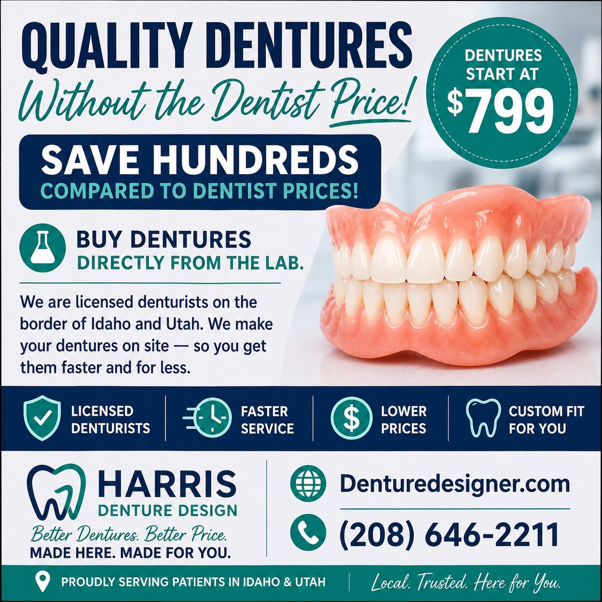 $799 Dentures