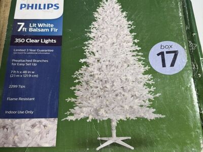 PHILIPS 7ft White Balsam Fur 350 Clear Light Tree