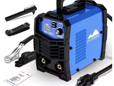 MYWISH 200 Amp 110-Volt Electric (DC) Stick Welder ARC Welding Machine, IGBT Inverter MMA Portable Welder with IGBT Inv