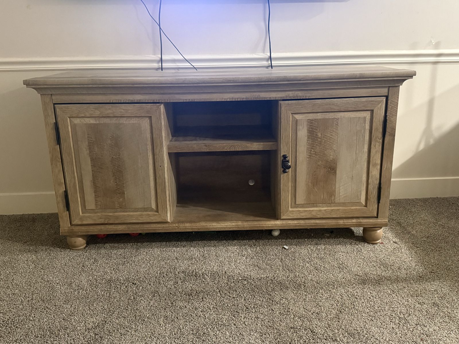 Light wood TV stand