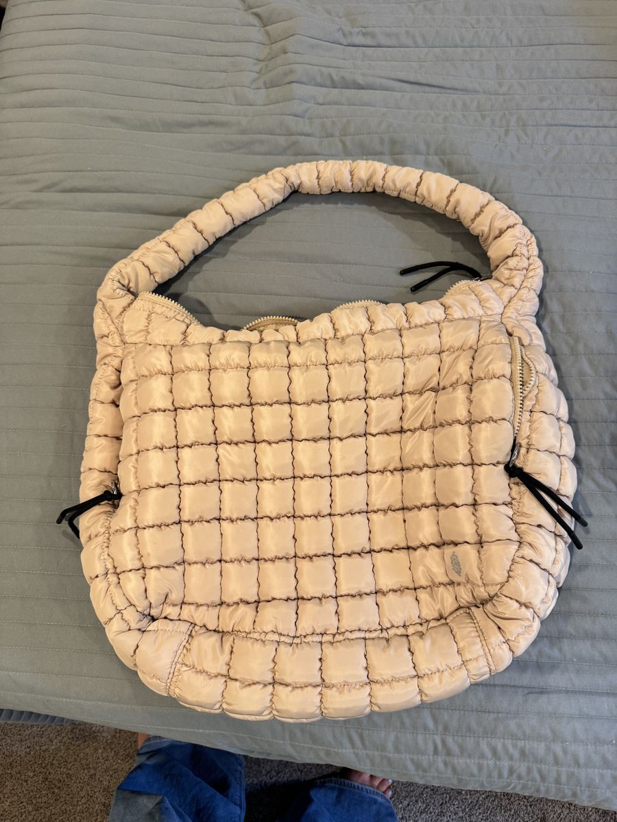 Free People Quilted Carry All (off white)