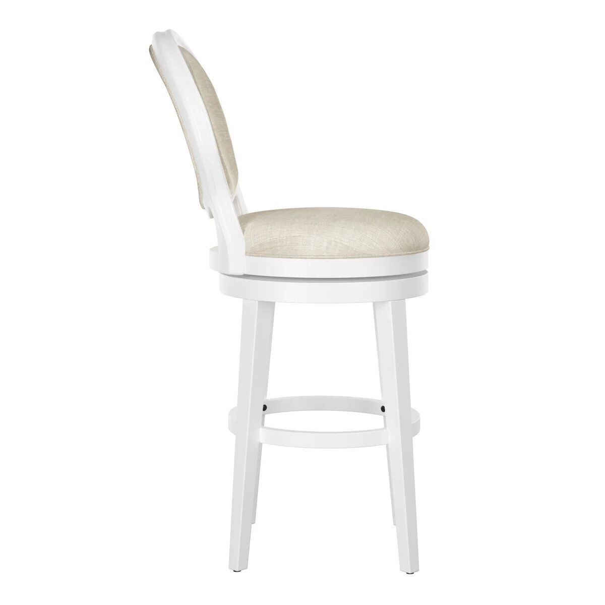 Dayton Bar Height Swivel Stool, White 1761321 #101386