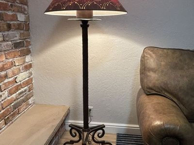 Wrought-iron floor lamp