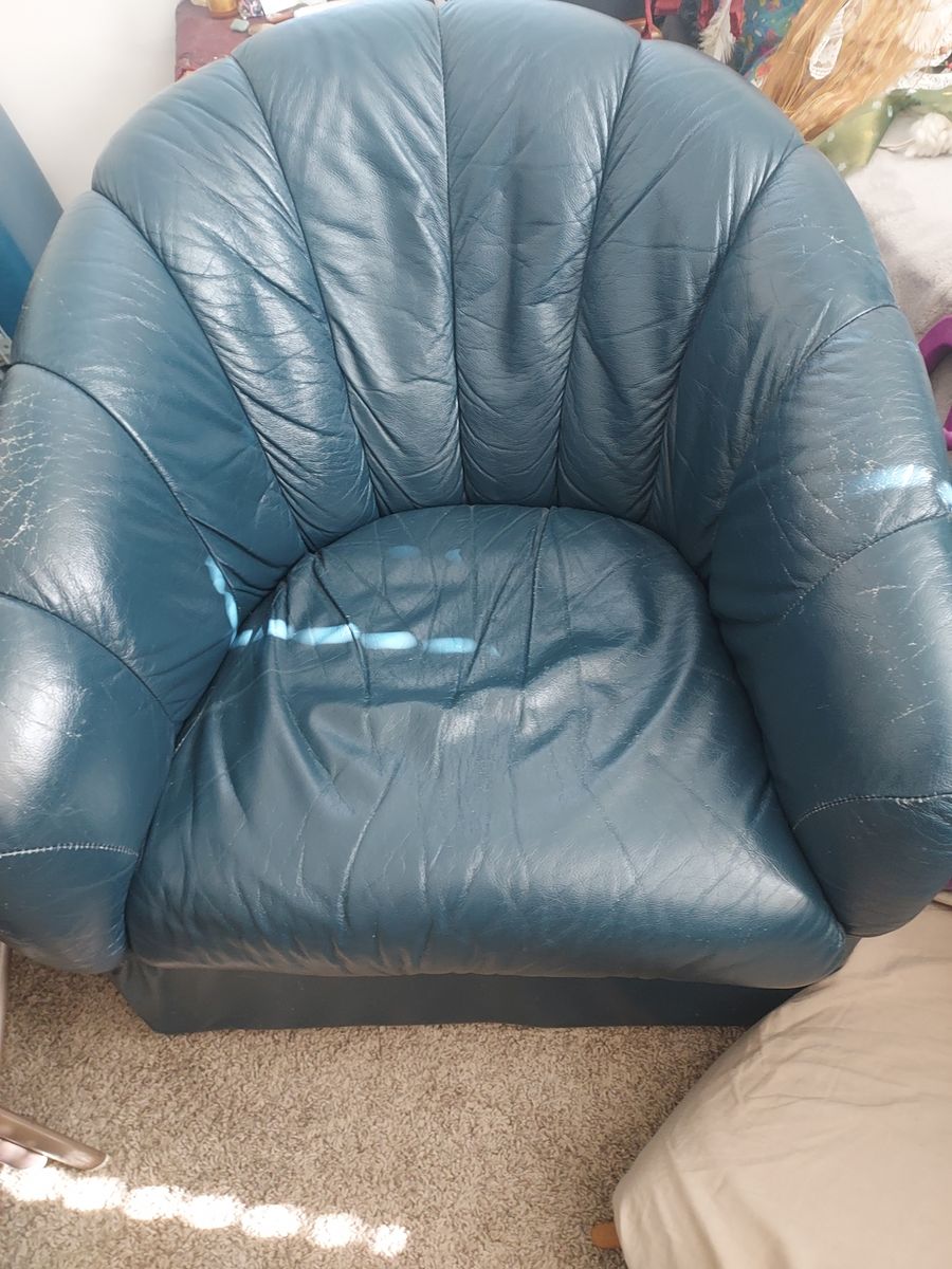 2 Blue Swivel Chairs