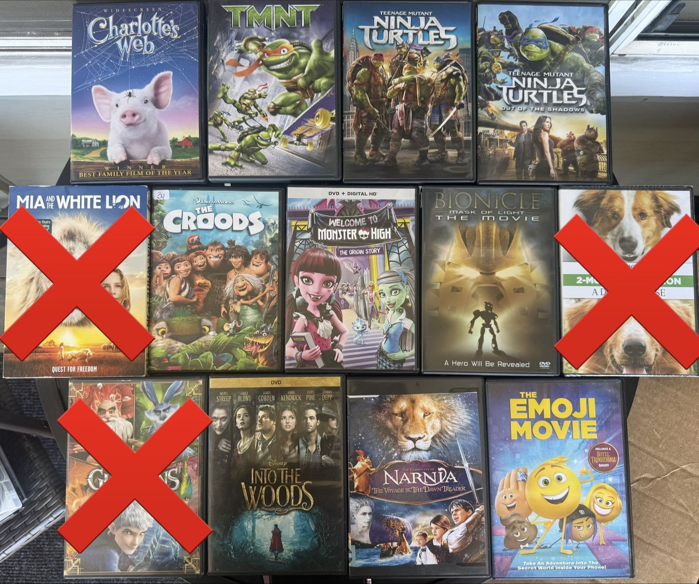 Large Lot of Kids & Family DVDs: $3 each