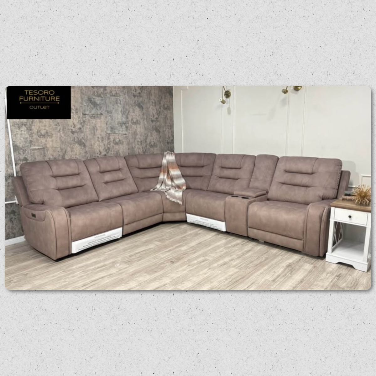 NEW CARMELO FABRIC RECLINER SECTIONAL
