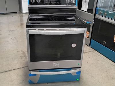 NEW WHIRLPOOL 5 BURNER ELECTRIC RANGE STAINLESS