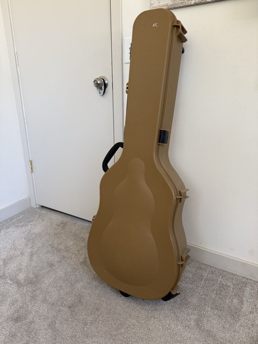 Savior Ultimate Acoustic Guitar Case - 45" Tan Hardshell with Wheels & Carry Handles