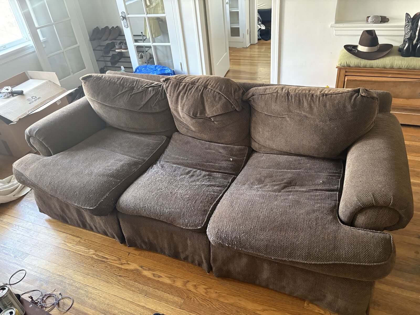 Brown Coduroy Couch