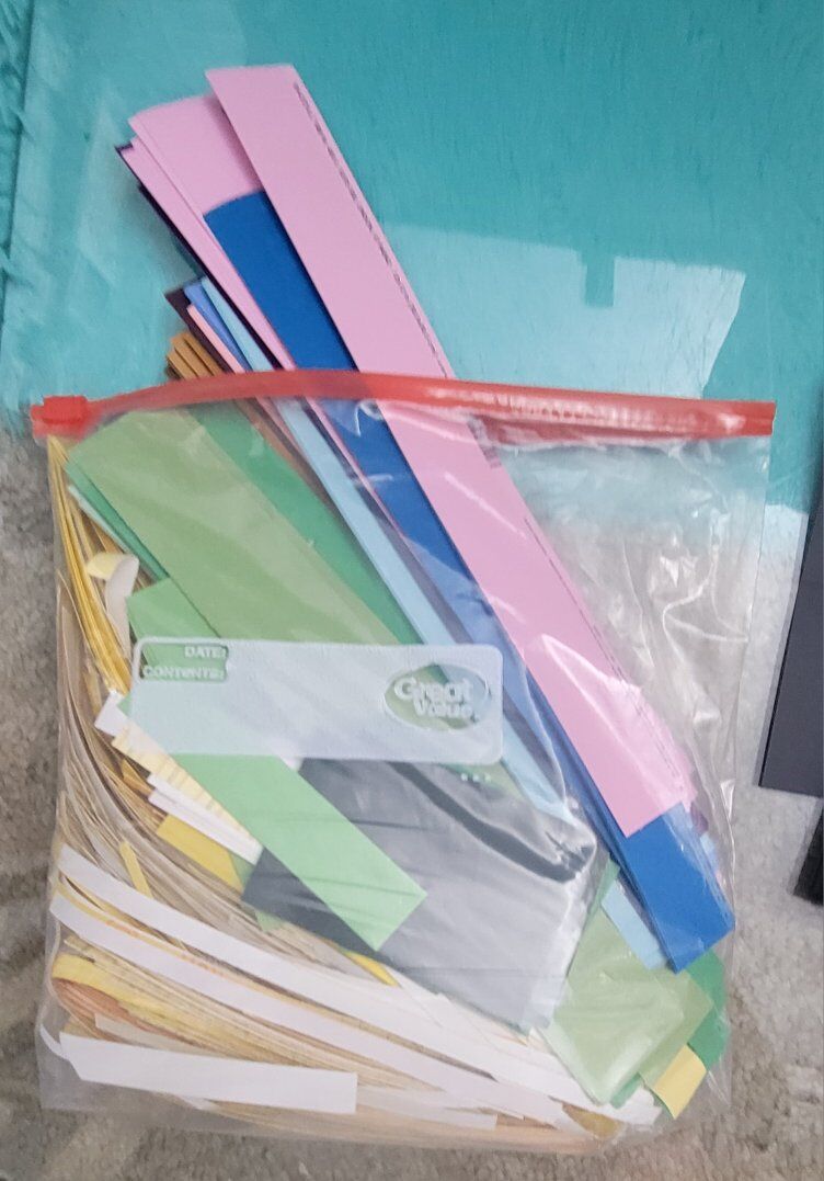 Strips and scraps of paper