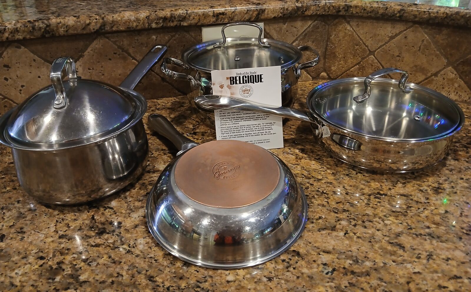 Belgique Tools of the Trade Stainless Steel Cookware 7-Piece Set