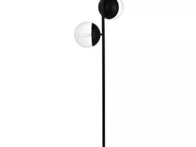 Living District Eclipse 3 Light Floor Lamp, Black