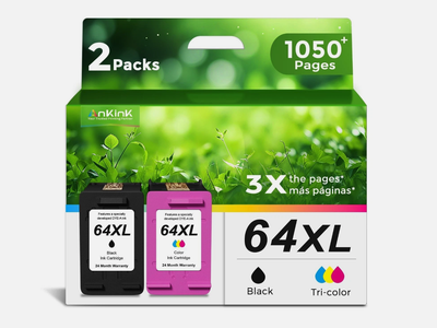64XL Ink Cartridges Combo Pack for HP 64XL Black & Color Envy 6232 6255 7855