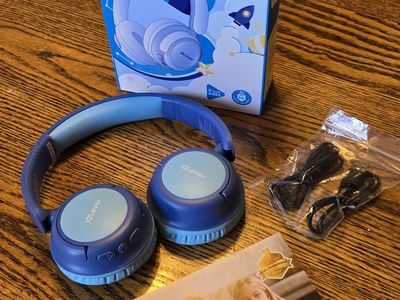 iClever BTH22 Kids Wireless Headphones - Bluetooth 5.4, 85dB Safe Volume, Blue