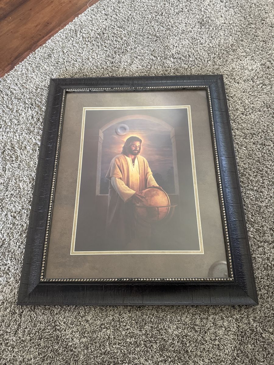 Greg Olsen Framed Jesus 'Peace on Earth' Print - Religious Art Home Decor