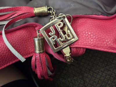 J.P. & F.I.U. Hot Pink Shoulder Bag with Tassel Keychain - Spacious Everyday Carryall