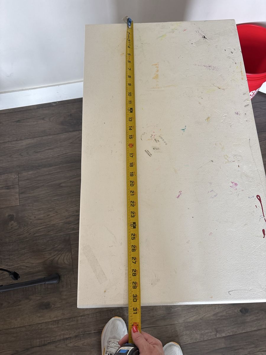 Small White Wood Desk with 3 Drawers - 31" L x 22" W