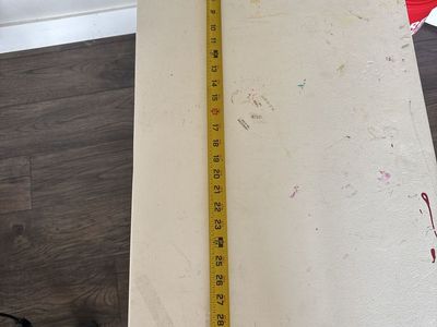 Small White Wood Desk with 3 Drawers - 31" L x 22" W