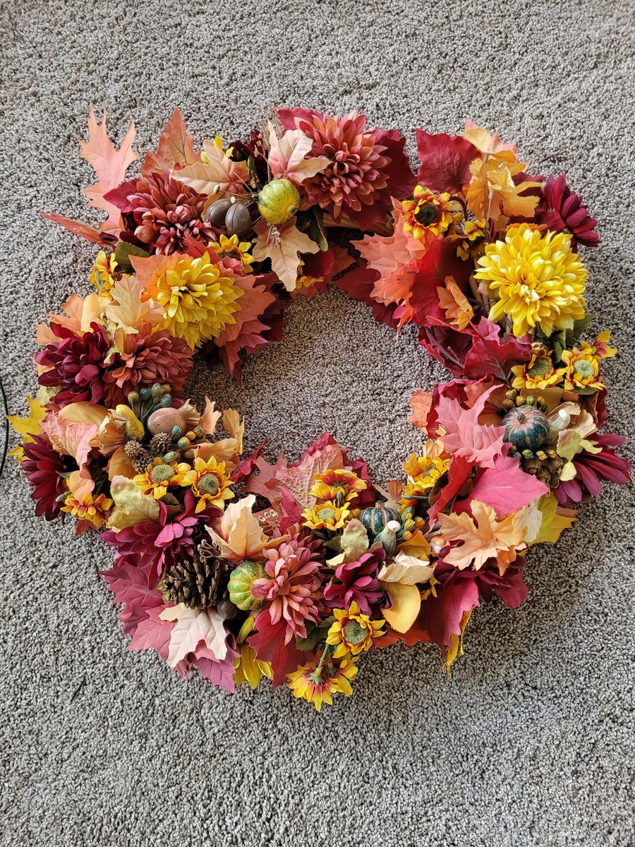 Fall Wreath and LOTS of Craft Items to Make More Decor