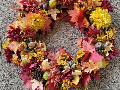 Fall Wreath and LOTS of Craft Items to Make More Decor