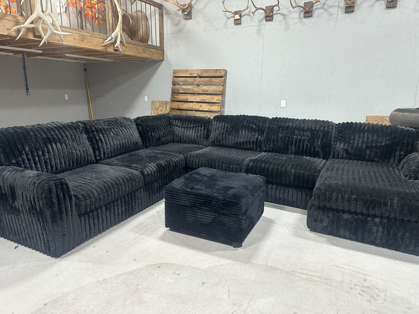 Black sectional Ashley