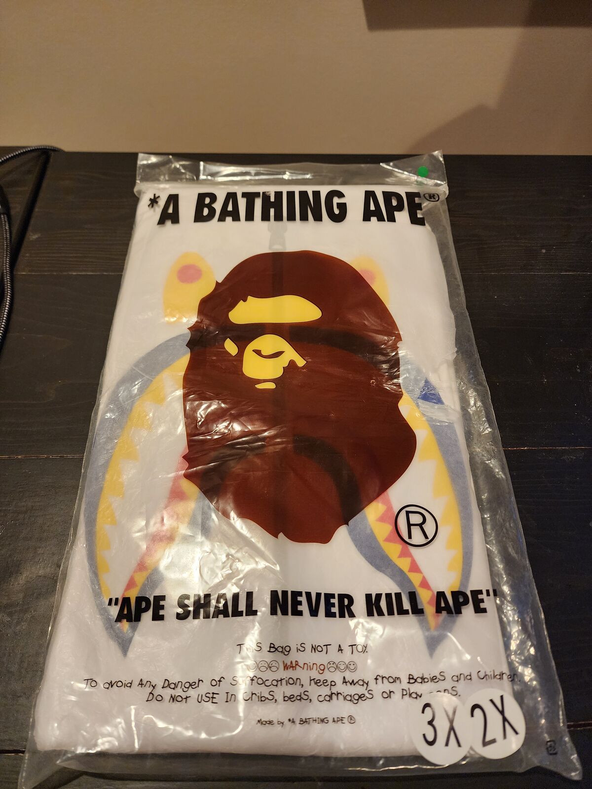 BAPE shark tee Japan - 3X overize, fits like US 2XL