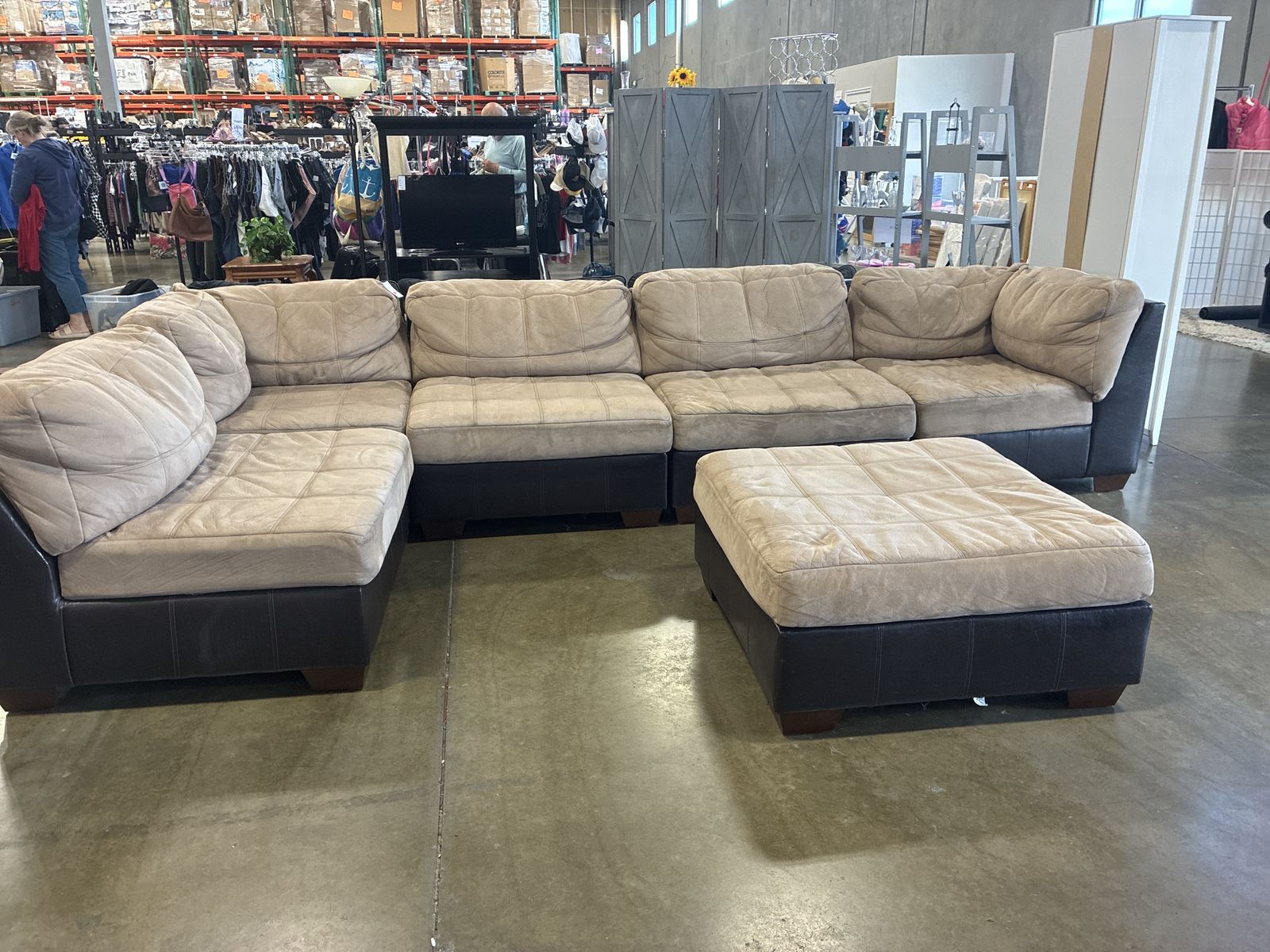 Huge Microfiber Sectional