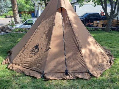 OneTigris Rock Fortress Hot Tent with Mesh Inner Tent & Footprint - 6 Person, 4-Season Camping Tent