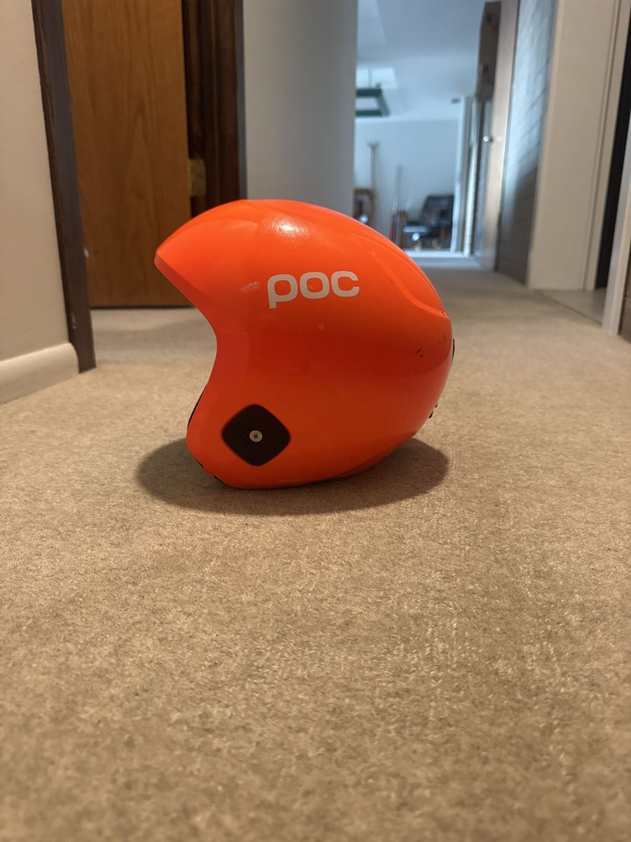 POC Bright Orange Ski Racing Helmet