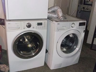 LG Front Load Washer and LG SteamDryer Set - White