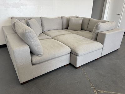 GRAY COSTCO LOWELL MODULAR SECTIONAL SOFA COUCH