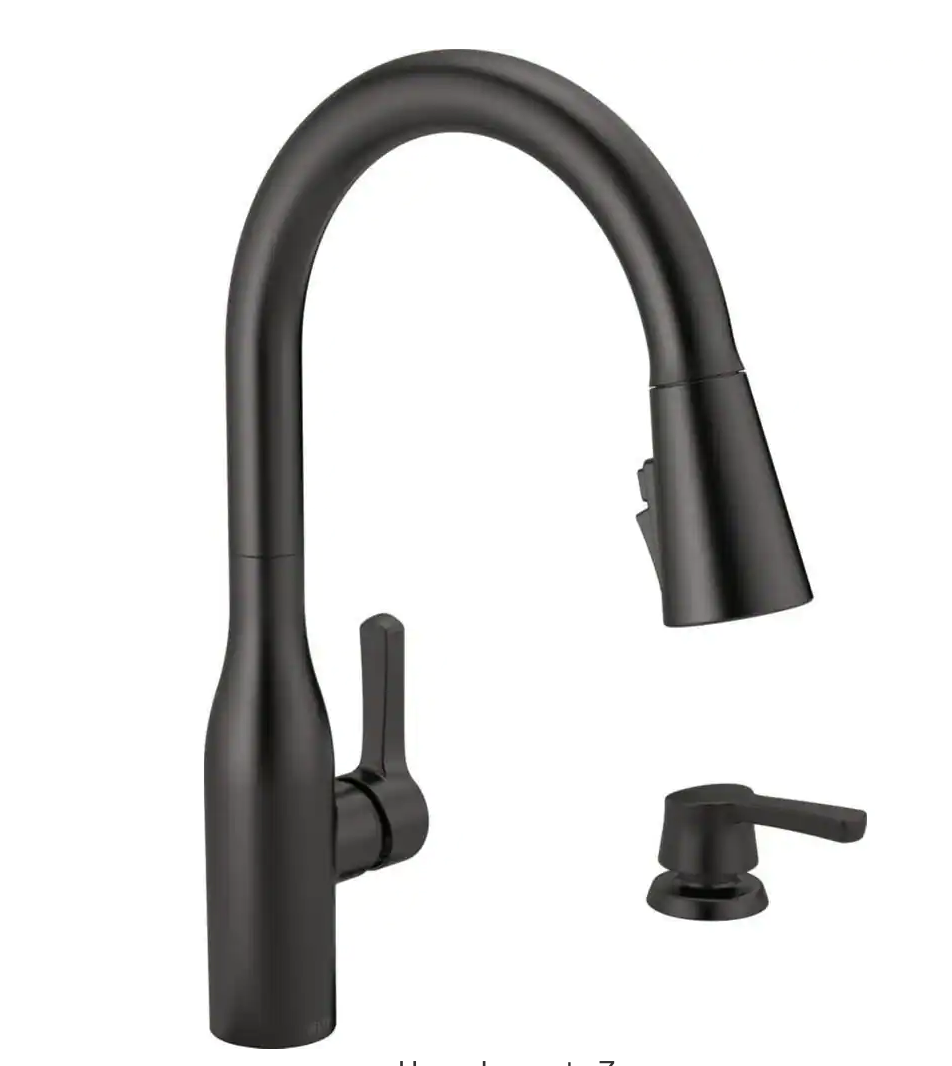 NEW Black DELTA Marca Single-Handle Pull-Down Sprayer Kitchen Faucet