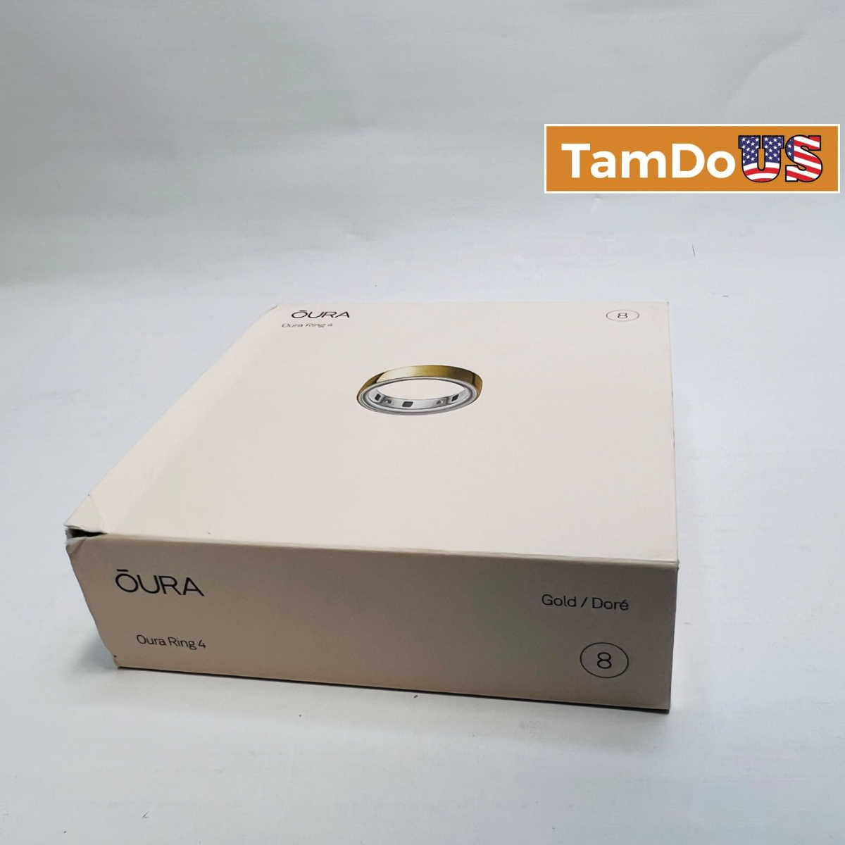 Oura Ring 4 Smart Ring - Gold, Size 8 | Advanced Health & Sleep Tracker