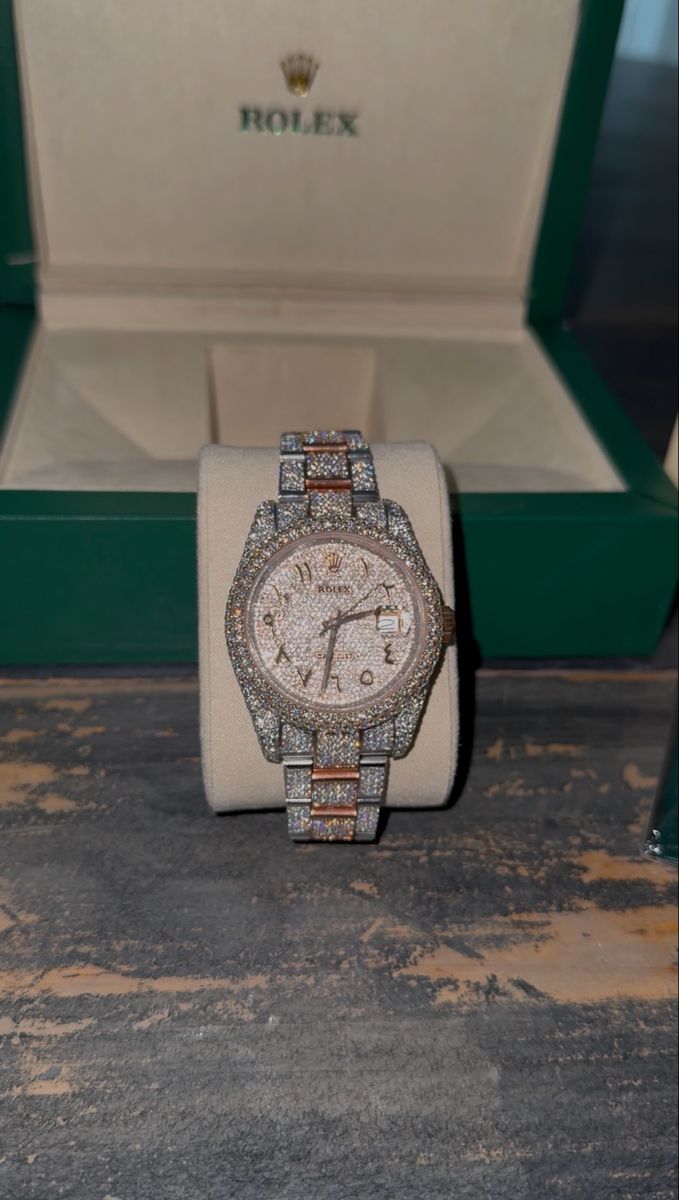 Moissanite Rollie Men’s Watch Brand New