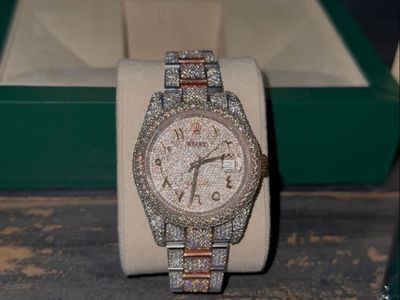 Moissanite Rollie Men’s Watch Brand New