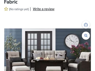 Member's Mark Heritage 6-Piece Deep Seating Fire Pit Set Sunbrella