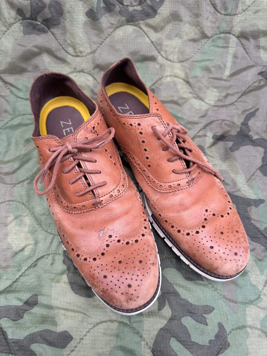 Cole Haan ZeroGrand Wingtip Oxford Cognac - Men's 11