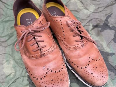 Cole Haan ZeroGrand Wingtip Oxford Cognac - Men's 11