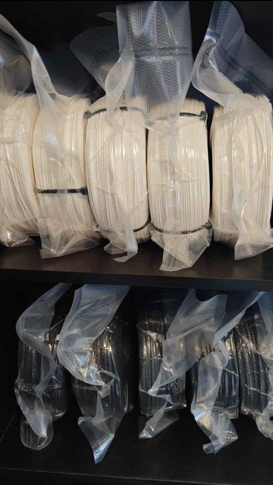 Refill3D 3D Printer Filament - PLA+ Black & White, Red, Blue, 1.75mm, New Spool for High-Quality Prints