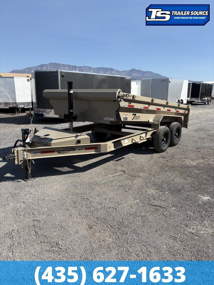 7x14 Dura-Haul DRL Telescopic Dump Trailer - 14K GVWR - 7 Gauge Floor