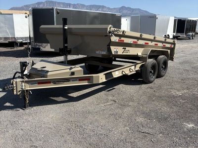 7x14 Dura-Haul DRL Telescopic Dump Trailer - 14K GVWR - 7 Gauge Floor