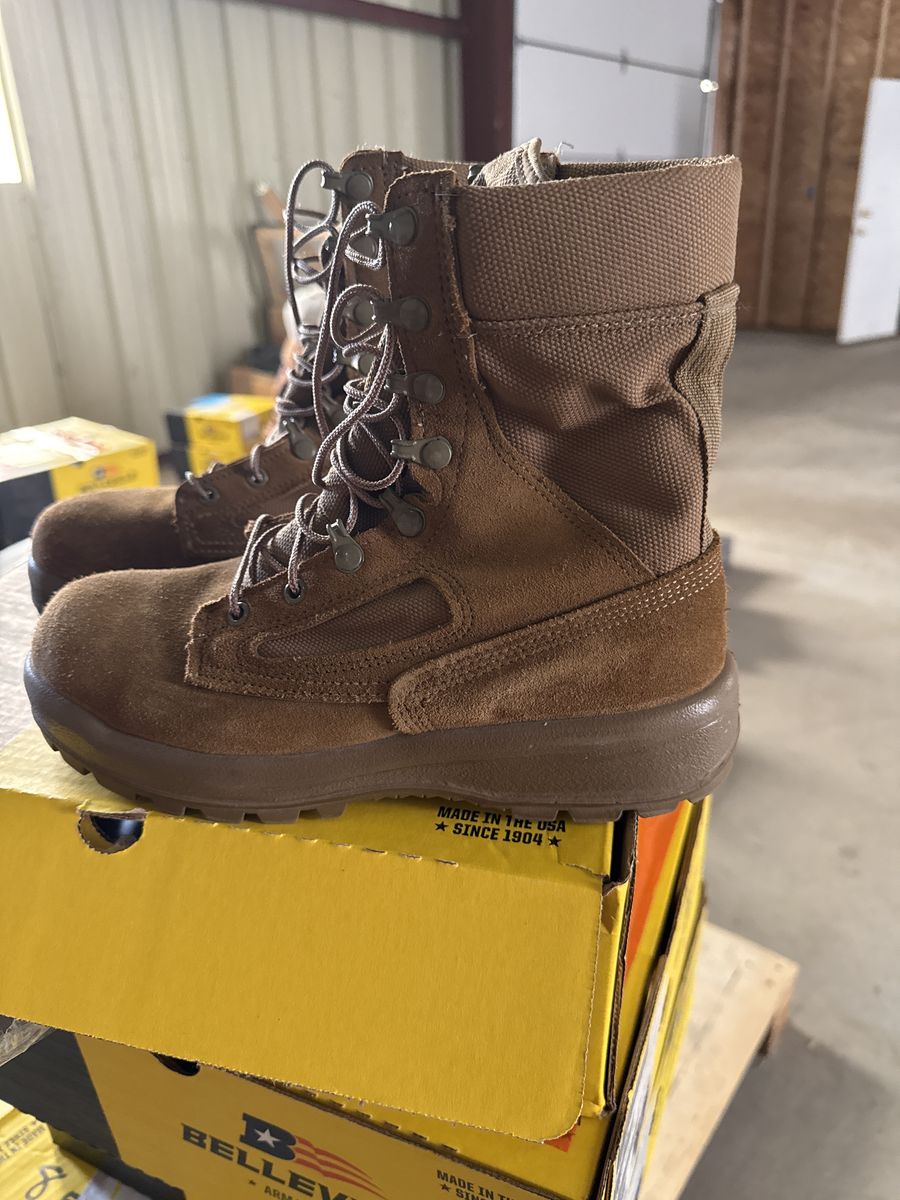 Mens Tan Combat Boots Size 8 Wide Fit Belleville