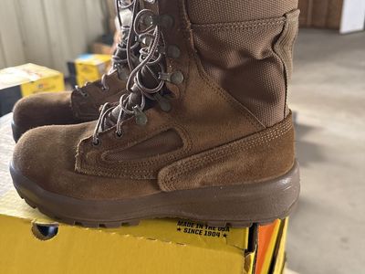 Mens Tan Combat Boots Size 8 Wide Fit Belleville