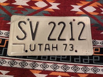 1973 Utah Plate