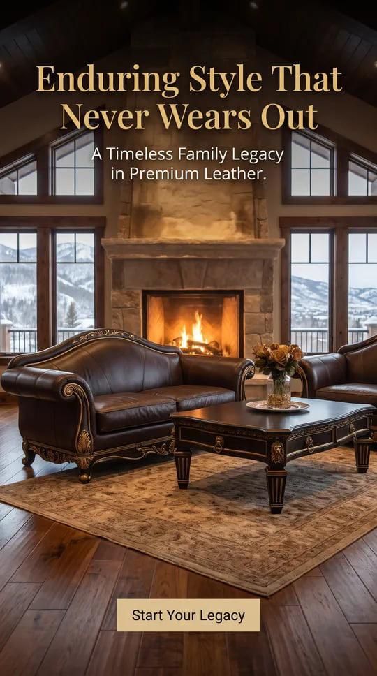 Luxury ranch style living room set