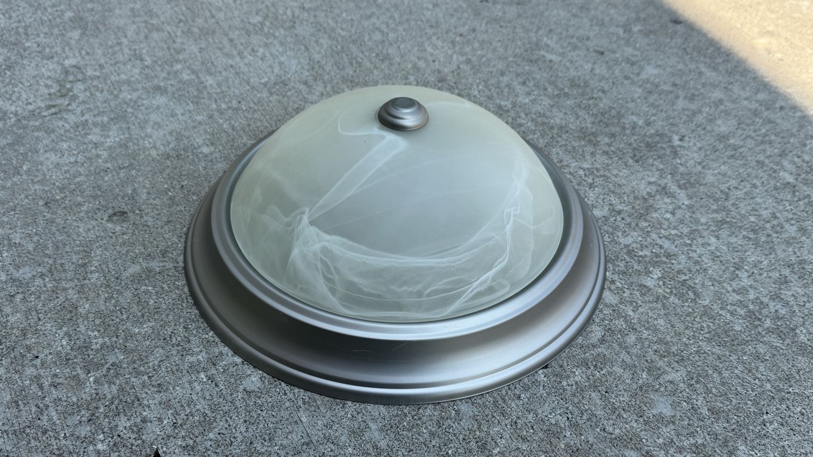 2 - 13” Flush Mount Ceiling Light Fixture + Glass Bowl and Brushed Nickel Base
