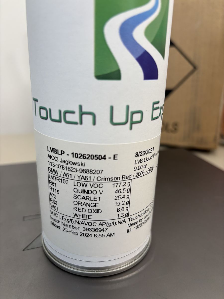 Touch Up Express BMW A61 Crimson Red Touch Up Paint Aerosol Can